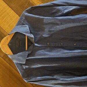 Calvin Klein Dark Blue Dress Shirt - 16.5 36/37 - 100% Cotton